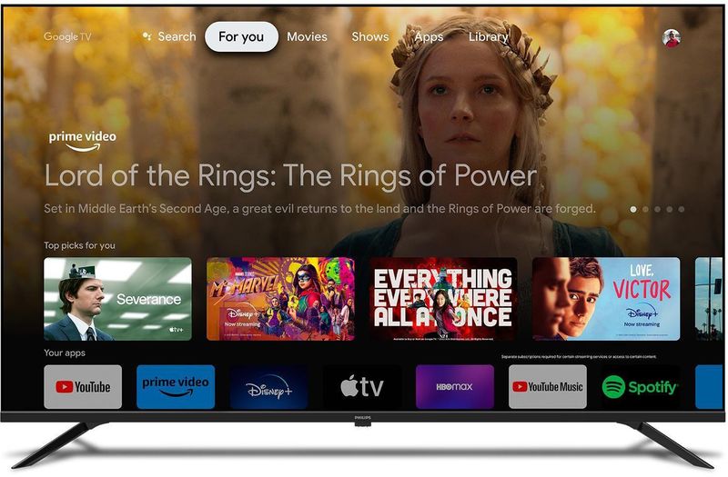 Smart TV / Televisor Philips 55 55PUG7019 Google TV 4K HDR Com Comandode Voz Sem Bordas e Chromecast Integrado Preta-ns_199566_3