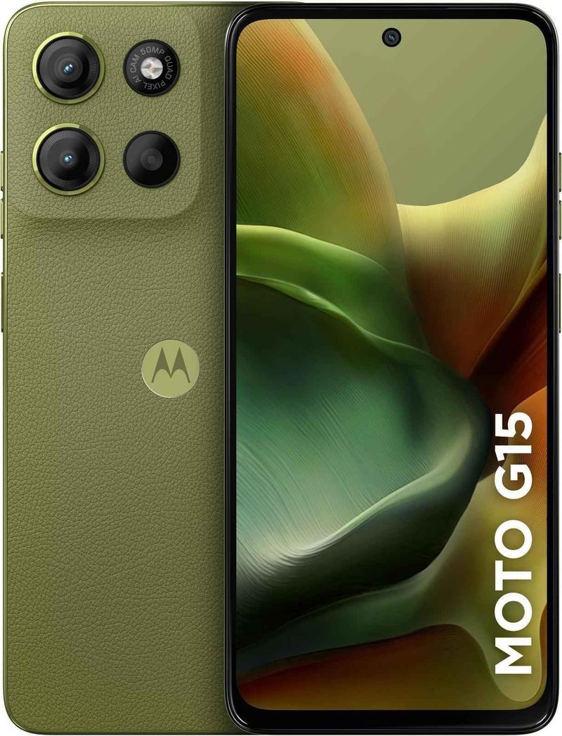 Smartphone / Telefone Celular Motorola Moto G15 256GB 12GB (4GB RAM+8GBRam Boost) e Câmera 50MP com AI  Bateria de 5200 MAH Tela FHD+ 6-7 NFCVerde-ns_205842_1