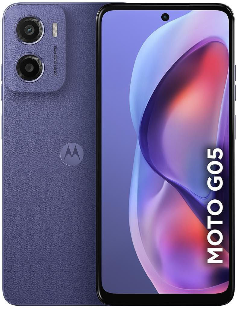 Smartphone / Telefone Celular Motorola Moto G05 128GB 12GB (4GB RAM +8GB Ram Boost) Câmera 50MP com AI Bateria de 5200 MAH Tela 6-7 Violeta-ns_205843_1