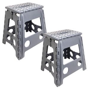 Kit 2 Banquetas Plásticas Dobráveis 150kg Banco Portátil 39cm Lyor Camping Pescaria