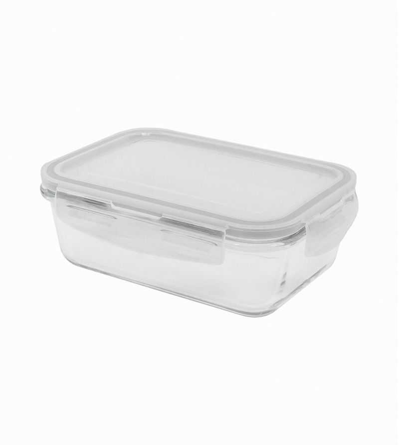 Pote de Mantimentos de Vidro Oikos com Tampa Transparente RetangularRaso 840ml-ns_197611_1