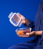 Pote de Mantimentos de Vidro Oikos com Tampa Transparente RetangularRaso 330ml-ns_197610_3