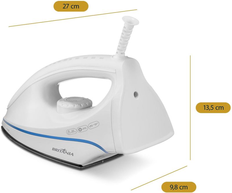 Ferro de Passar Roupa a Seco Britânia BFS30 5 Temperaturas 1250W Branco110V-ns_200786_6