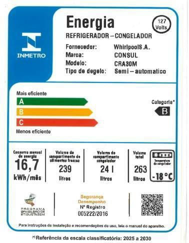 Geladeira/ Refrigerador Consul CRA30MBANA 263 Litros Branco 110V-ns_212883_5