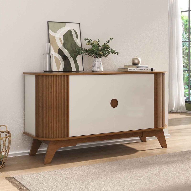 Balcão Buffet 2 Portas Vivaldi Artely Cinamomo/Off White 140cm-ns_212608_6
