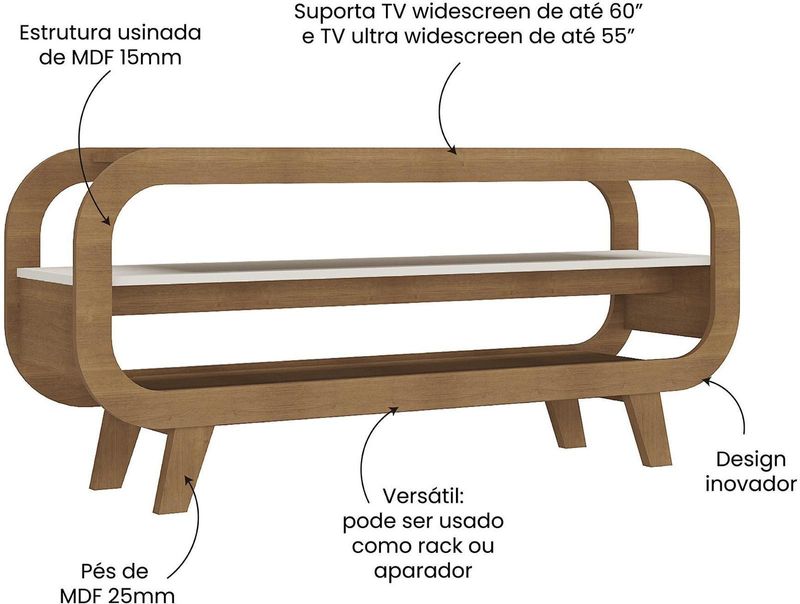 Rack Para TV até 60 Polegadas Theo Artely Cinamomo/Off White 133,5cm-ns_212648_4