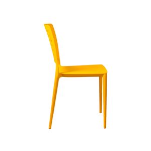 Cadeira Marte Amarela Empilhável em Polipropileno Acrilys