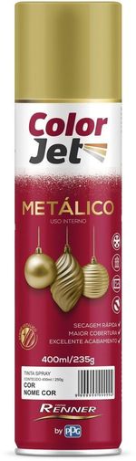 Tinta Spray Color Jet Metálico Prata 400ml-ns_131844_1