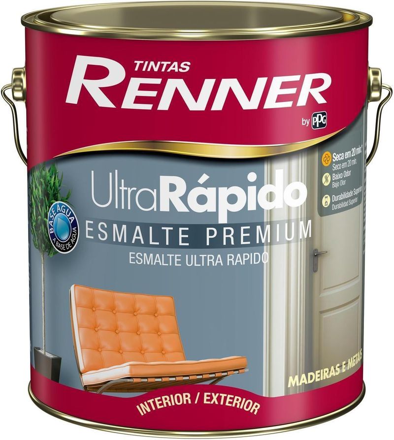 Tinta Esmalte Renner Ultra Rap Base Água Branco 3,6L-ns_80970_1