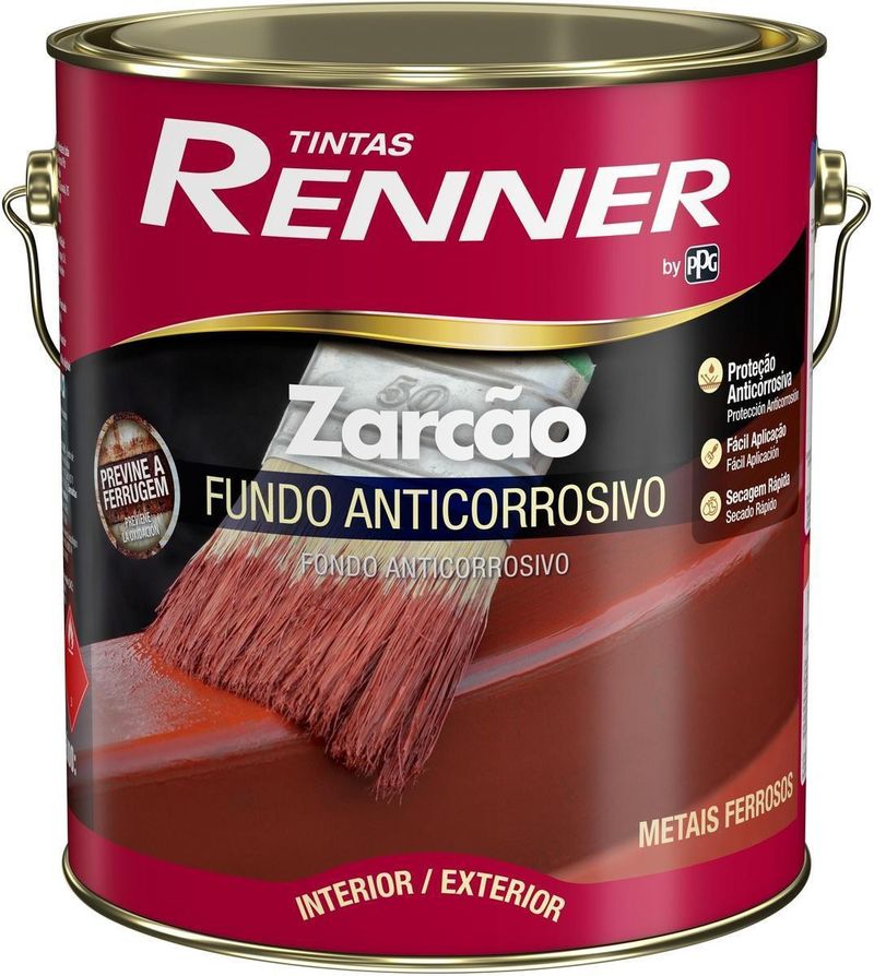 Fundo Preparador Metais Anticorrosivo Renner Zarcão 3,6L-ns_7256_1