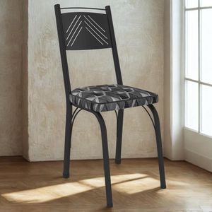 Cadeira Tubular Europa 151 Preto Assento ARTEF