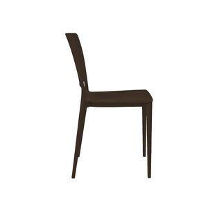 Cadeira Empilhável Urano Marrom Café em Polipropileno