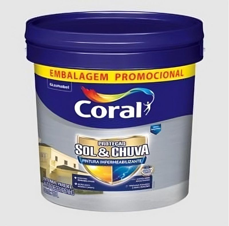 Tinta Acrilica Coral Sol e Chuva Pintura Impermeabilizante 20Litros Branco-ns_210853_1