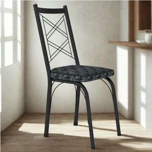 Cadeira Tubular Europa 143 Preto ARTEF