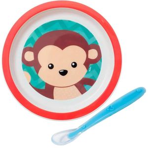 Kit Pratinho de Bebê 21cm e Colher para Introdução Alimentar Buba 6 Meses