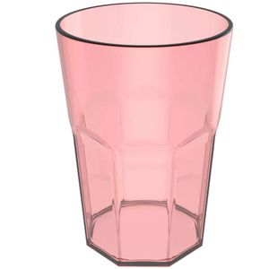 Kit 12 Copos Plásticos Rosa Quartzo 400ml Água Suco Bebidas Ou Translúcido