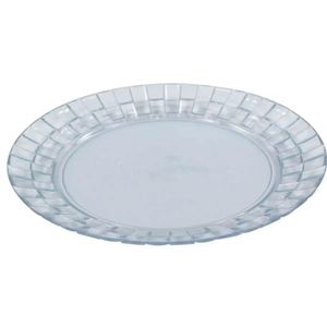 Jogo 6 Pratos Grandes 26cm Transparente Crippa Servir Mesa Posta Porções Aperitivos