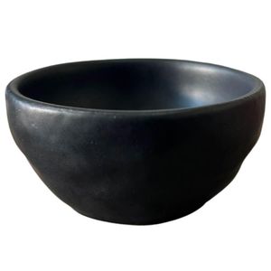 Kit 60 Ramekins 50ml Cerâmica Molheira Orgânico Preto Matte Porto Brasil Restaurante