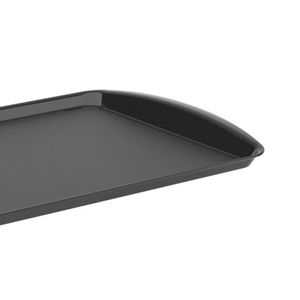 Kit 12 Bandejas para Servir 34x23,5cm Plástico Preto Buffet Lanchonete Uno Coza