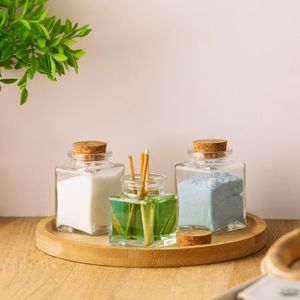 Kit 2 Pratos Bambu 20cm Redondos Servir Petiscos Doces Bandeja Decorativa Round Lyor