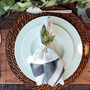 Jogo de Prato Sobremesa Tramontina Porcelana 21cm 6 Peças Maria Augusta