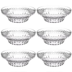 Kit 6 Saladeiras Tigela Redonda 3,3L Crippa Transparente Plástica Salada Sobremesa Restaurante