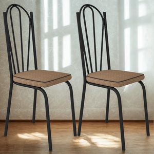 Kit 2 Cadeiras Tubular Europa 121 Preto ARTEF