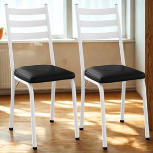 Kit 2 Cadeiras Tubular Europa 118 Branco ARTEF