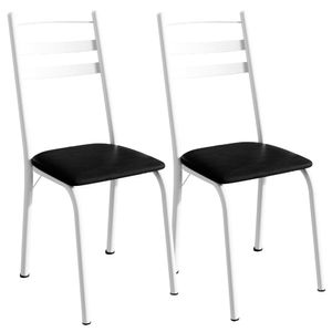 Kit 2 Cadeiras Tubular America 061 Branco  ARTEF